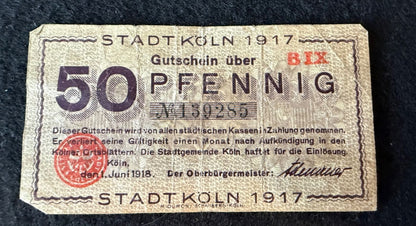 1917–1920 Köln & Coblenz Notgeld – Four-Note Lot — product photograph 6