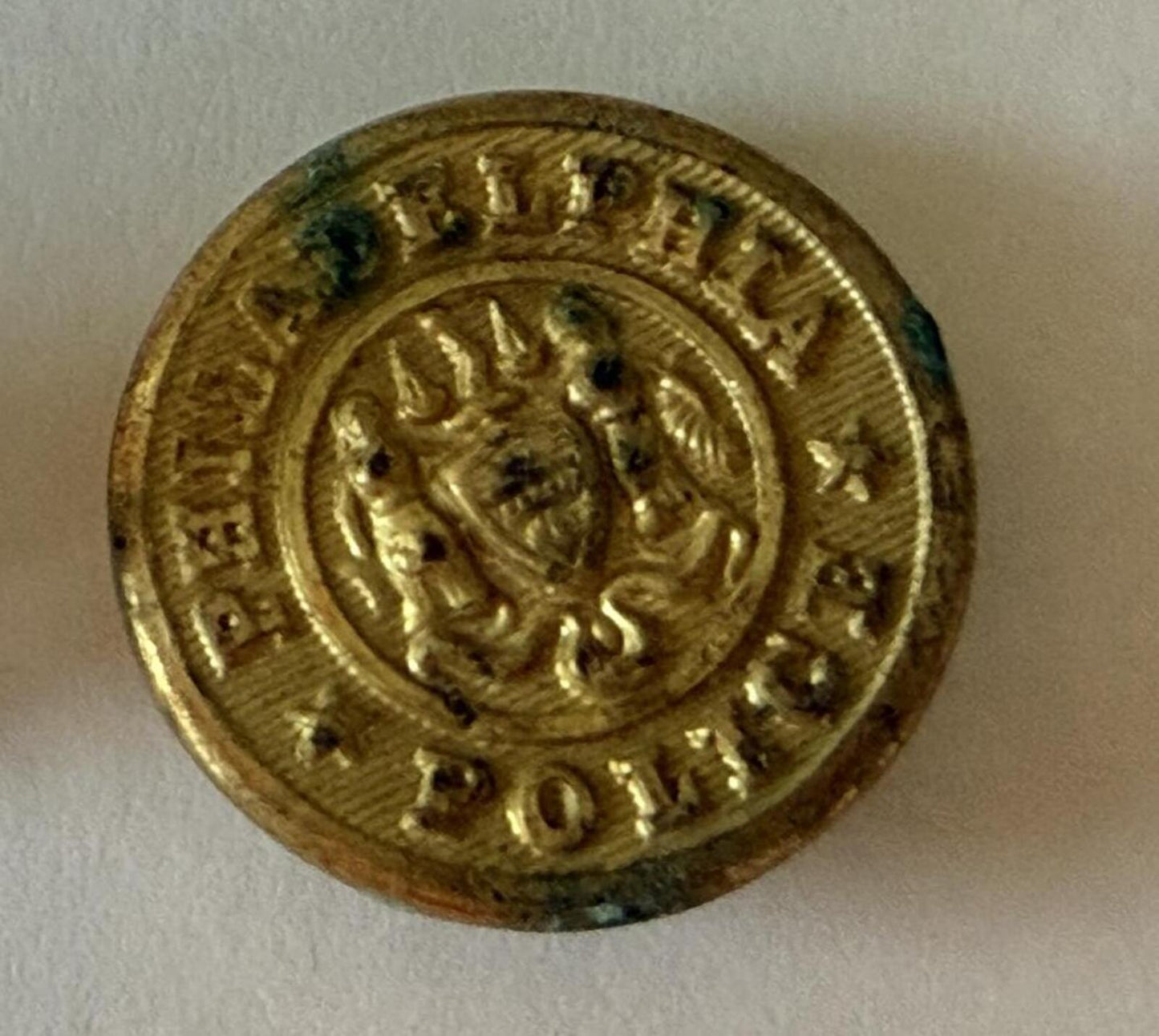 Lot of 4 Vintage Philadelphia Police Uniform Buttons Brass Superior Quality