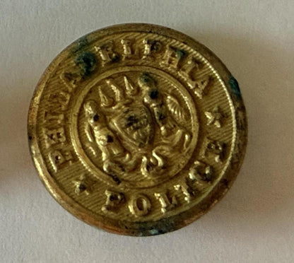 Lot of 4 Vintage Philadelphia Police Uniform Buttons Brass Superior Quality