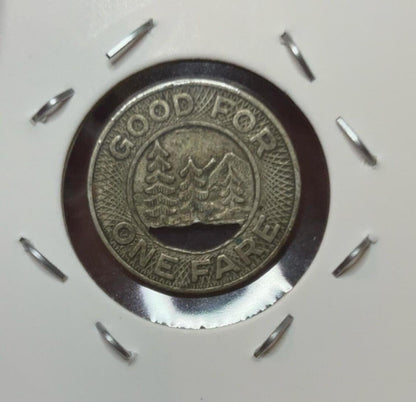 Vintage Seattle Transit Token Good For One Fare Transportation Token Washington