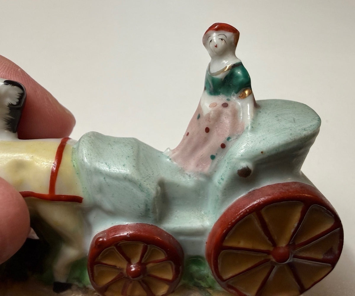 Vintage Occupied Japan Horse Carriage Figurine Hand Painted Porcelain – alternate product view 5 of 9
