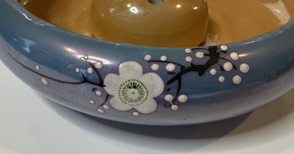 Vintage Japanese Ikebana Flower Arranging Bowl with Removable Flower Frog