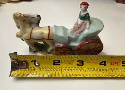 Vintage Occupied Japan Horse Carriage Figurine Hand Painted Porcelain – alternate product view 8 of 9