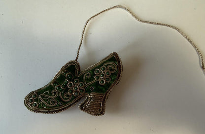 Vintage Handcrafted Christmas Ornament Lot – 9 Pieces – Beaded, Embroidered