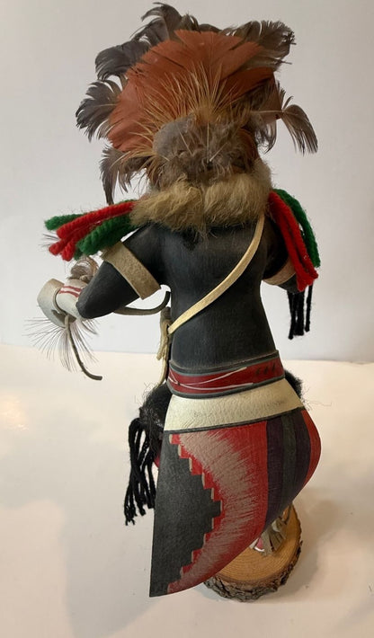 Signed Helene & Haviat Spencer Hopi Kachina Doll 12” Feathered Katsina