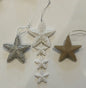 Set of 3 Sparkling Star Christmas Ornaments – Rhinestone, Beaded & Cascading