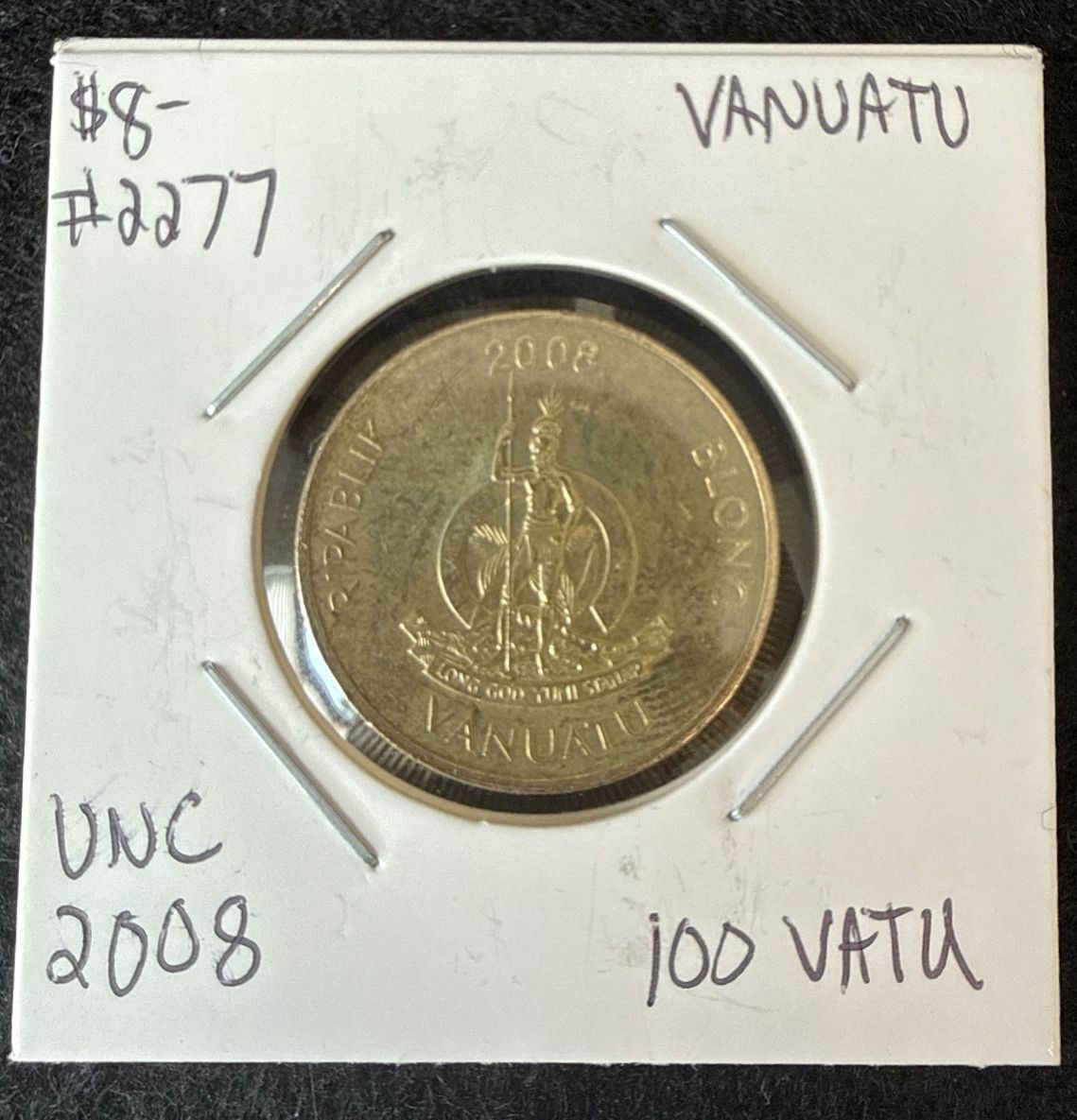2008 Vanuatu 100 Vatu Coin — product photograph 1