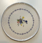 Nikko Blue Peony 10” Cake Serving Plate Japan Discontinued Floral China